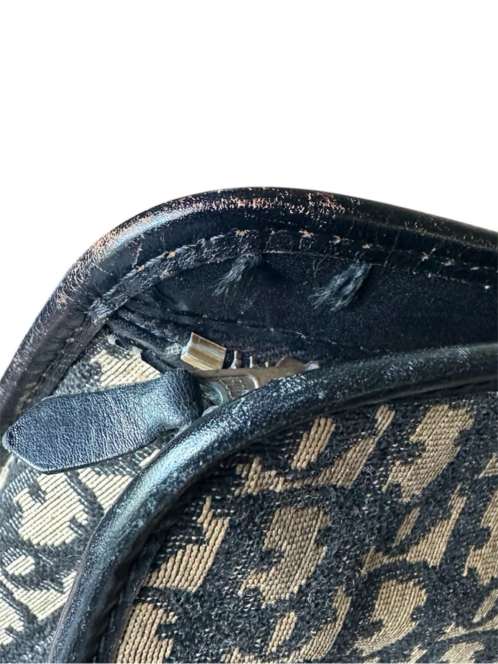 Vintage Christian Dior Oblique Monogram Travel Cosmetic Pouch Archive Galliano - Picture 6 of 13